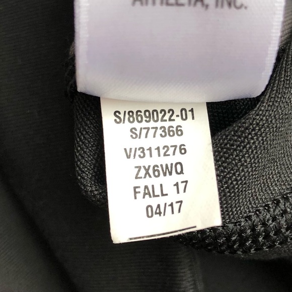 Athleta Stealth Trucool Leggings Gray Black Perforated Tights - Picture 12 of 12